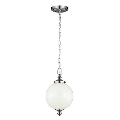 Stylish Brushed Steel Led Pendant Light With E27 Socket from B&Q