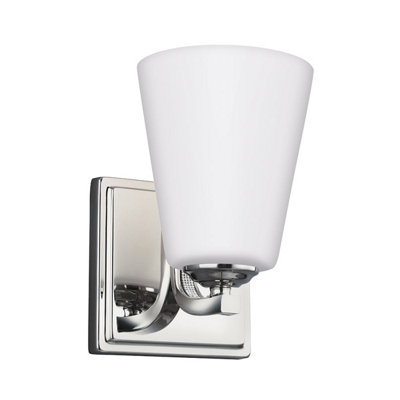 Elegant Wall Light Sconce With Polished Nickel Finish And Led E27 Bulb