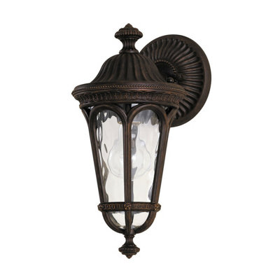 Stylish Outdoor Ip44 Wall Light In Walnut Finish With Led E27 Bulb from B&Q