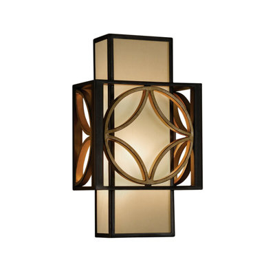 Elegant Heritage Bronze Wall Light Sconce With Gold Accents And E14 Led Bulb from B&Q