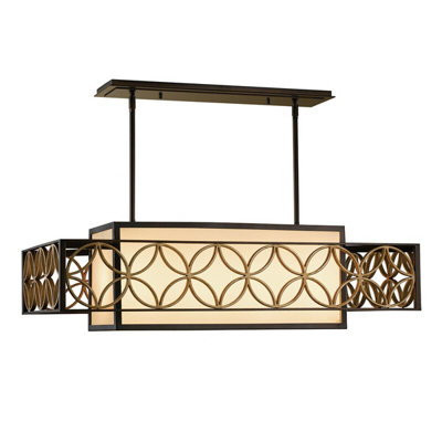 Elegant 4 Bulb Chandelier Light In Heritage Bronze And Parissiene Gold With Led E27 Socket from B&Q