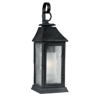 Stylish Outdoor Ip44 Wall Light In Dark Weathered Zinc With Led E27 Bulb from B&Q