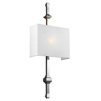 Stylish Wall Light Sconce In Polished Nickel With Led E27 Bulb from B&Q