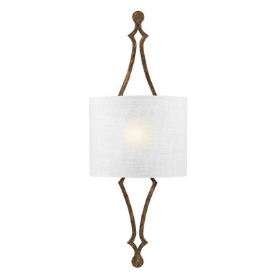 - Elegant Distressed Gold Leaf Wall Light Sconce With Led E27 Bulb