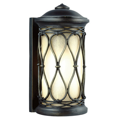 Aged Bronze Outdoor Ip44 Wall Light Sconce With Led E27 Socket from B&Q