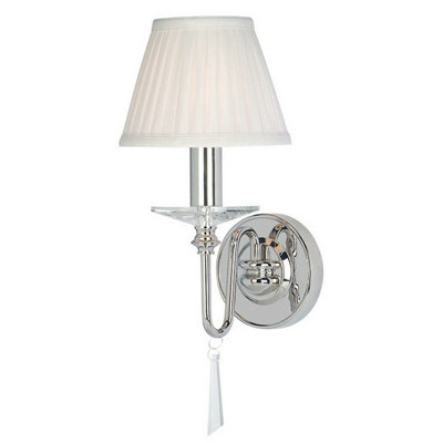 Stylish Wall Light Sconce In Polished Nickel With Led E14 Bulb from B&Q