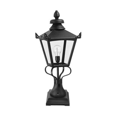 Ip23 Black Led Outdoor Pedestal Light With E27 Socket150W Bulb from B&Q