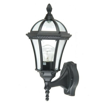 Stylish Outdoor Ip44 Wall Light Sconce With Black Finish And E27 Socket from B&Q
