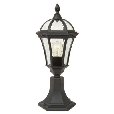 Stylish Outdoor Ip44 1-Bulb Black Led Pedestal Lamp With E27 Socket from B&Q
