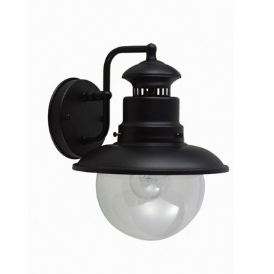  - Stylish Outdoor Ip44 Wall Light With Led E27 BulbBlack Sconce For Exterior Use