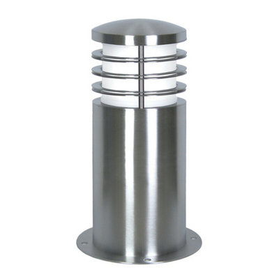 Stylish Outdoor Ip44 Stainless Steel Led Bollard Light With E27 Bulb 15W For Pathways from B&Q