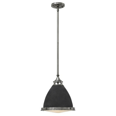 Stylish Aged Zinc 1 Bulb Ceiling Pendant Light With E27 Socket from B&Q