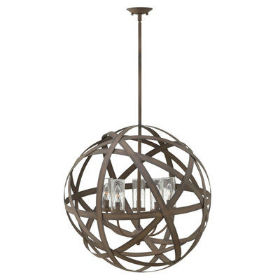  - Elegant Outdoor Vintage Iron 5 Bulb Chandelier With Led E14 40W