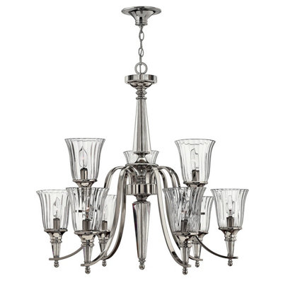 Elegant 9 Bulb Sterling Led Chandelier Pendant Light For Stunning Interiors from B&Q