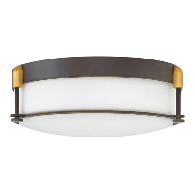 Elegant 3 Bulb Flush Mount Light Fixture In Oil Rubbed Bronze For Low Ceilings from B&Q