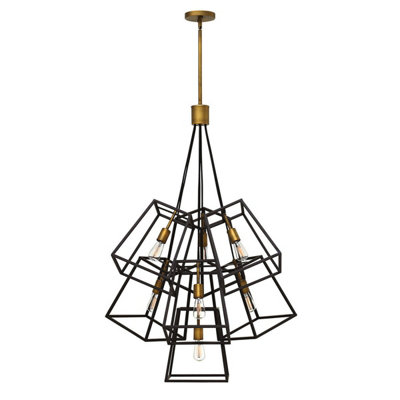 Elegant 7 Bulb Bronze Led Chandelier Pendant Light For Stylish Interiors from B&Q