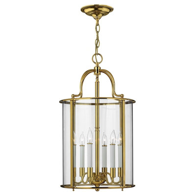Elegant 6 Bulb Ceiling Pendant Light In Polished Brass For Modern Interiors from B&Q