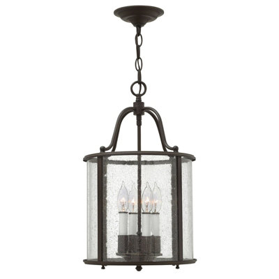 Elegant 4 Bulb Olde Bronze Ceiling Pendant Light With E14 Led Bulbs from B&Q