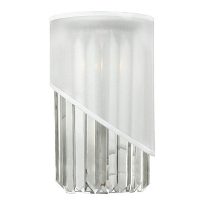Elegant Wall Light Sconce In Polished Nickel Finish With E14 Led Bulb Compatibility from B&Q
