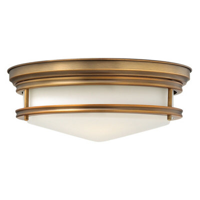Elegant 3 Bulb Brushed Bronze Flush Light For Low Ceilings from B&Q
