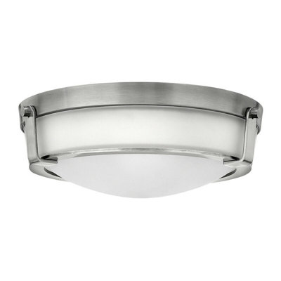 Elegant 3 Bulb Flush Ceiling Light In Antique Nickel Finish With Led E27 Bulbs from B&Q