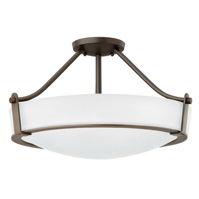 Elegant 2-Bulb Flush Mount Light In Olde Bronze Finish With Led E27 60W Bulbs from B&Q