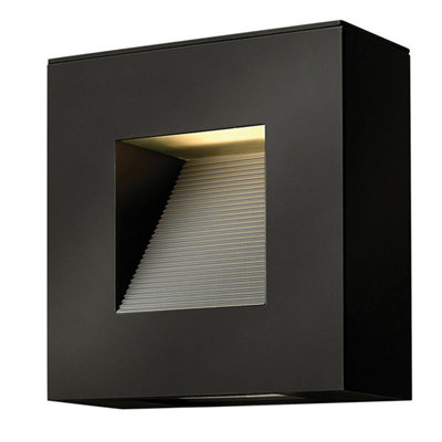 Stylish Outdoor Ip44 Twin Wall Light In Satin Black With Led E14 Bulbs from B&Q
