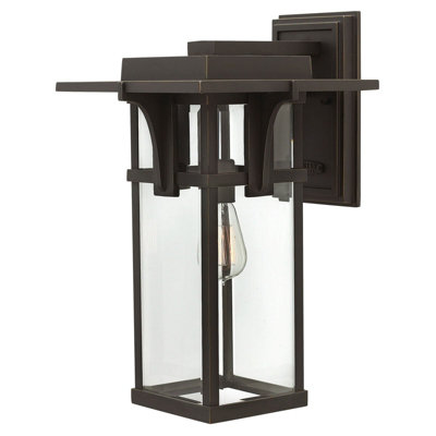Stylish Outdoor Ip44 Wall Light In Oil Rubbed Bronze With Led E27 Socket from B&Q