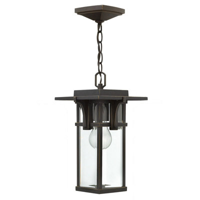 Stylish Ip23 1 Bulb Chain Lantern With Led E27 In Oil Rubbed Bronze Finish from B&Q