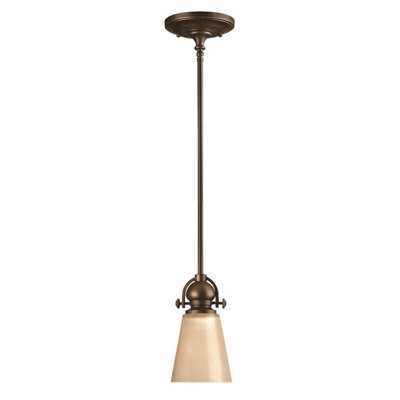 Stylish Olde Bronze Pendant Light With E27 Led Bulb from B&Q