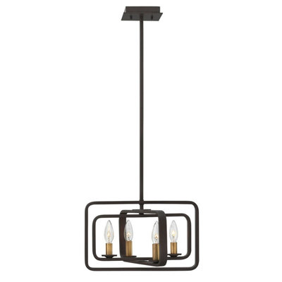 Elegant 4 Bulb Pendant Light In Buckeye Bronze With Led E14 Fitting from B&Q
