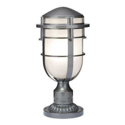 Stylish Outdoor Ip44 1 Bulb Hematite Led Pedestal Light For Gardens from B&Q