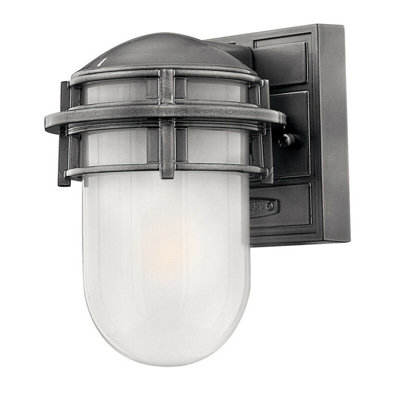 Stylish Outdoor Ip44 Wall Light Sconce With Hematite Finish And E27 Socket For 60W Bulb from B&Q