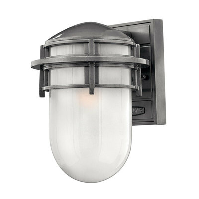 Stylish Outdoor Ip44 Wall Light Sconce With Hematite Finish And E27 Led Bulb from B&Q