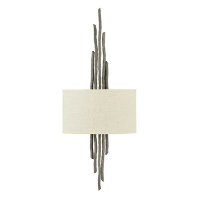  - Stylish Twin Wall Light Sconce In Metallic Matte Bronze With Led E14 Socket