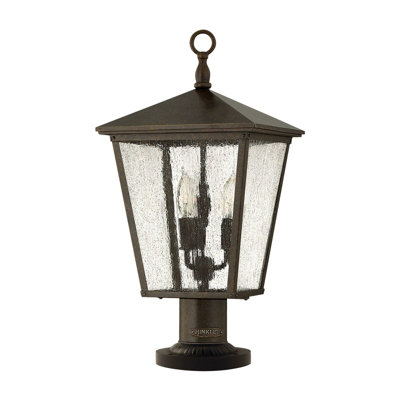  - Outdoor Regency Bronze Led Pedestal Light With 3 E14 BulbsIp44 Rating