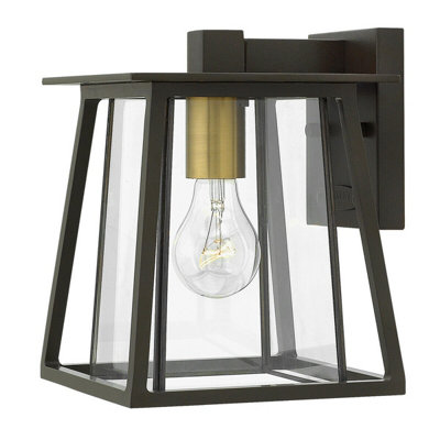 Outdoor Ip44 Wall Light In Buckeye Bronze With Led E27 Socket100W from B&Q