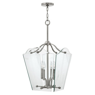 Elegant 4 Bulb Ceiling Pendant Light In Polished Antique Nickel For Modern Interiors from B&Q