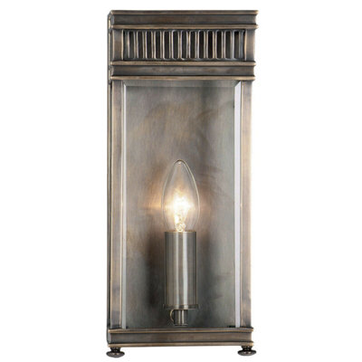 Stylish Outdoor Ip44 Flush Light With Dark Bronze FinishE14 Led Bulb Compatible from B&Q