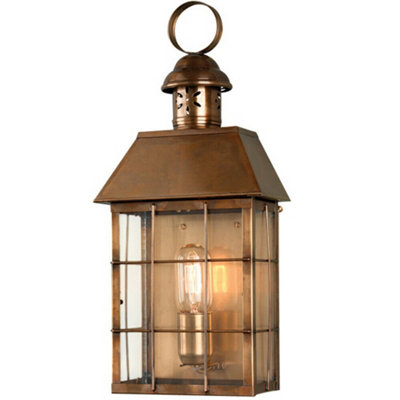 Stylish Outdoor Ip44 Wall Light Sconce In Solid Brass With Led E27 Bulb from B&Q