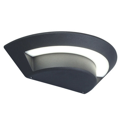 Stylish Outdoor Ip54 Wall Light Sconce With Led Bulb In Graphite Finish from B&Q