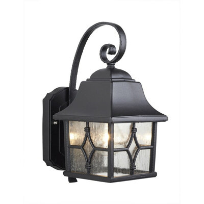 Stylish Outdoor Ip44 Wall Light Sconce With Black Finish And E27 Socket from B&Q