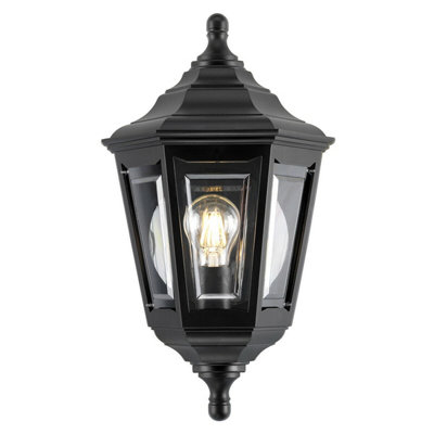 Outdoor Ip44 Black Led Flush Light With E27 BulbIdeal For Low Ceilings from B&Q
