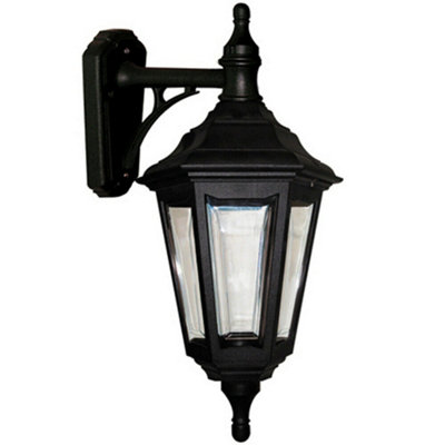 Stylish Outdoor Ip44 Black Wall Light With E27 Led Bulb Socket from B&Q