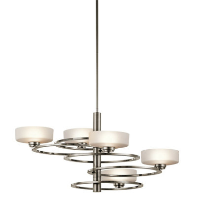 Elegant 4 Bulb Classic Pewter Chandelier With Led G9 Bulbs from B&Q