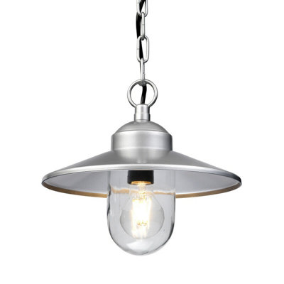 Stylish Outdoor Ip44 1 Bulb Chain Lantern In Stainless Steel With Led E27 Socket from B&Q