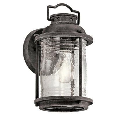 Stylish Outdoor Ip44 Wall Light With Weathered Zinc Finish And Led E27 Socket from B&Q