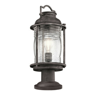 Weathered Zinc Outdoor Led Pedestal LightIp44 Rated E27 60W from B&Q