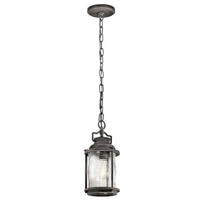Stylish Outdoor Ip44 Chain Lantern With Weathered Zinc Finish And E27 Led Bulb from B&Q