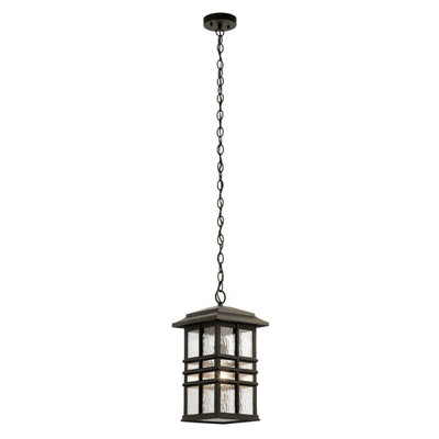 Stylish Outdoor Ip44 1 Bulb Chain Lantern In Olde Bronze With Led E27 40W Capacity from B&Q